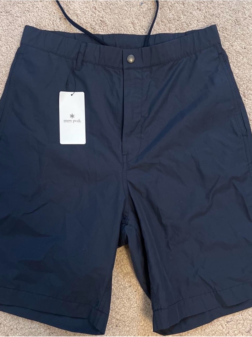 Snow Peak Men's Dark Navy Athletic Shorts - Performance Stretch